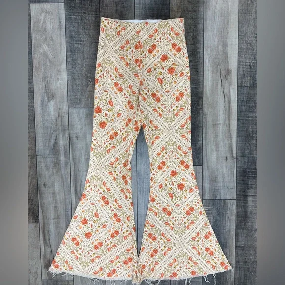 SHOW ME YOUR MUMU WOMEN'S BELMONT PAISLEY PRINT PULL ON TROUSER PANTS - Picture 7 of 9